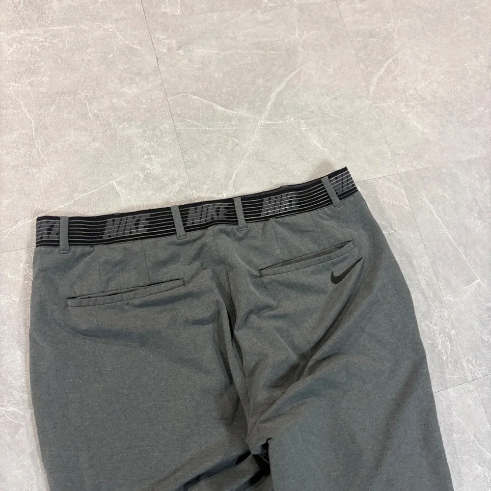 Nike Golf Mens Gray Dri-FIT Logo Waistband Performance Pants 34x28